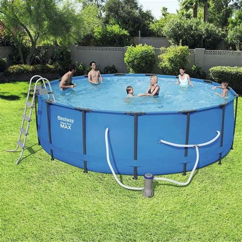 Bestway 15-ft x 15-ft x 48-in Round Above-Ground Pool in the Above-Ground Pools department at ...