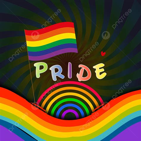 Rainbow Pride Flag Vector Art PNG, Pride Day Rainbow Color Flag With ...