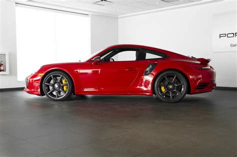 Dealer Inventory 2019 Porsche 911 911 Turbo S in Carmine Red with Aerokit, Carbon Wheels ...