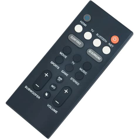 New Remote Control for Yamaha Soundbar YAS-209 YAS-109 Sound Bar ...