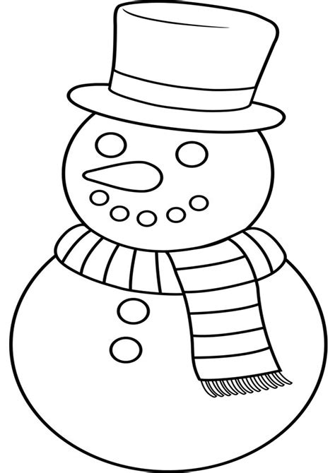 Snowman Coloring Pages Free Printable