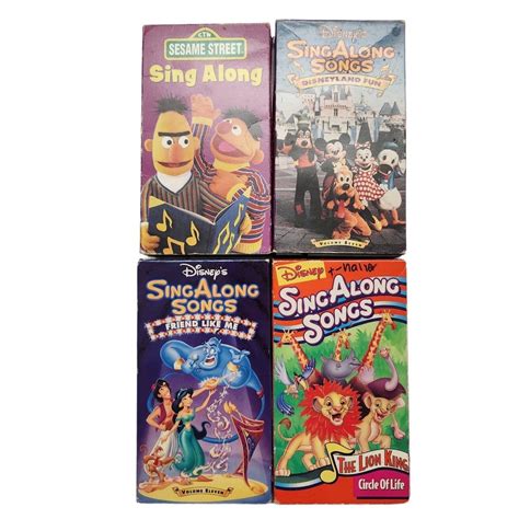 Walt Disney Sing Along Songs Lot of 4 VHS Tapes Sesame Street - Etsy ...