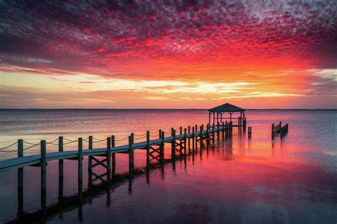 Outer Banks North Carolina Sunset Seascape Photography Duck NC Photograph by Dave Allen - Fine ...