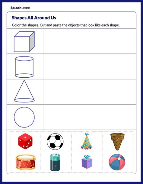 Shapes in Our Surroundings - Math Worksheets - SplashLearn