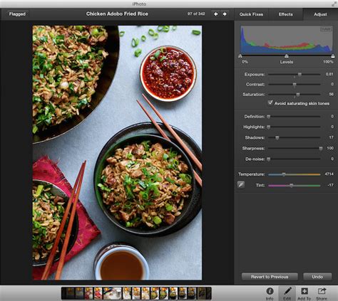 Easy, FAST Editing in iPhoto - 1 minute, 7 steps | Food Bloggers Central