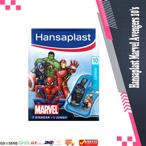 Hansaplast Plester Anak Karakter Marvel Avengers 10's Lembar | Plaster Luka Anak | Plaster Luka ...