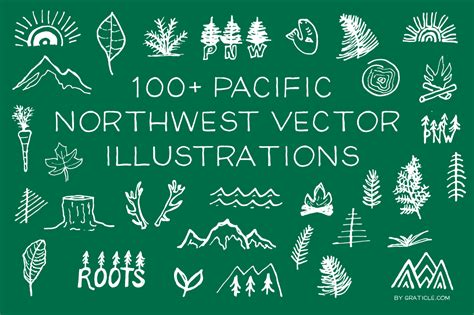 100+ PNW Vector Illustrations | Illustrations ~ Creative Market