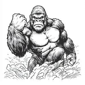 King Kong 20 Coloring Pages - Etsy