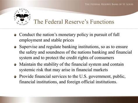 PPT - The Federal Reserve System Purposes Functions PowerPoint ...