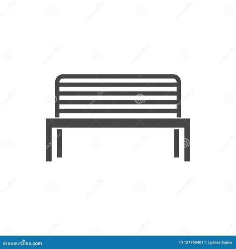 Bench Icon Vector Isolated on White Background Stock Illustration - Illustration of black ...