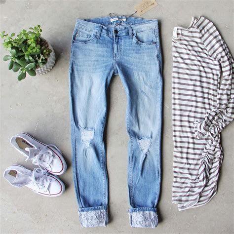 Lace & Indigo Jeans, Darling Distressed Denim Jeans from Spool 72 ...