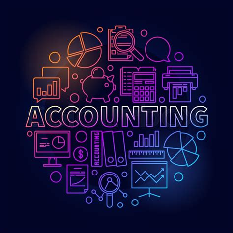 Accounting round bright illustration. ... | Stock vector | Colourbox