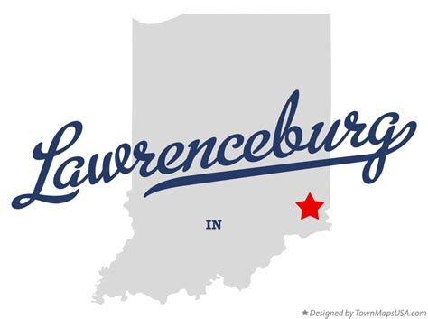 Map of Lawrenceburg, IN, Indiana