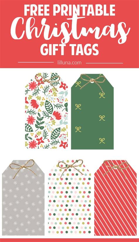 Free Christmas Gift Tags + 2016 Christmas Planner - Lil' Luna