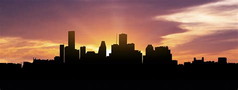 Houston Skyline Panorama Sunset Photograph by Aged Pixel - Fine Art America