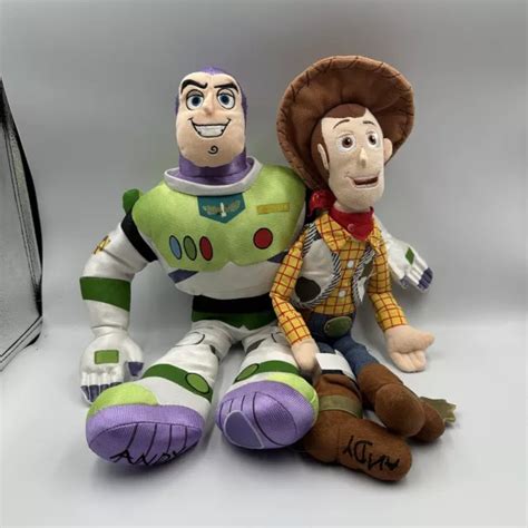 DISNEY PIXAR TOY Story Woody & Buzz Lightyear Official Plush Soft ...