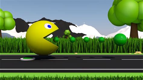 Learn Colors With Pacman In 3D Animation - YouTube