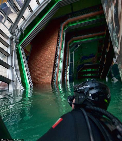 Inside the sinking Costa Concordia cruise ship. A dangerous sight to behold! : r/pics