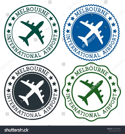 Melbourne International Airport Melbourne Airport Logo Stock Vector ...