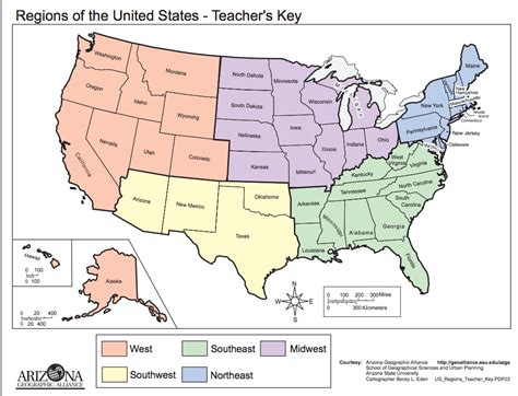 Map: Regions of the United States