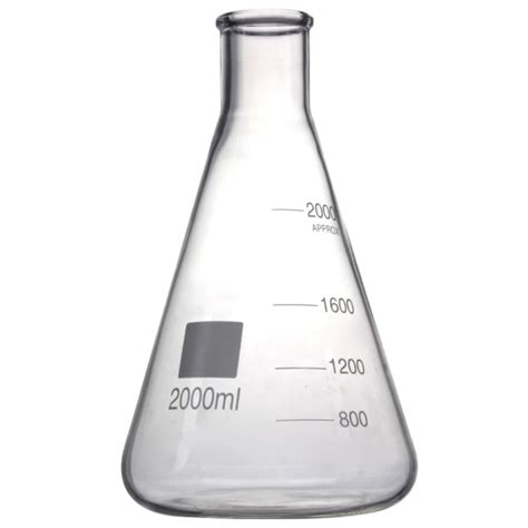 2000ml,Glass Erlenmeyer Flask,glass conical flask,2L,Narrow neck,borosilicate glass-in Flask ...