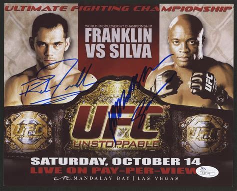 Rich Franklin & Anderson Silva Signed UFC 8x10 Photo (JSA COA ...