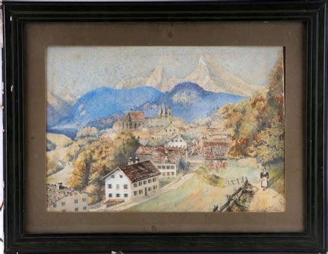 Sold at Auction: Adolf Hitler, ADOLF HITLER WATERCOLOR LANDSCAPE PAINTING