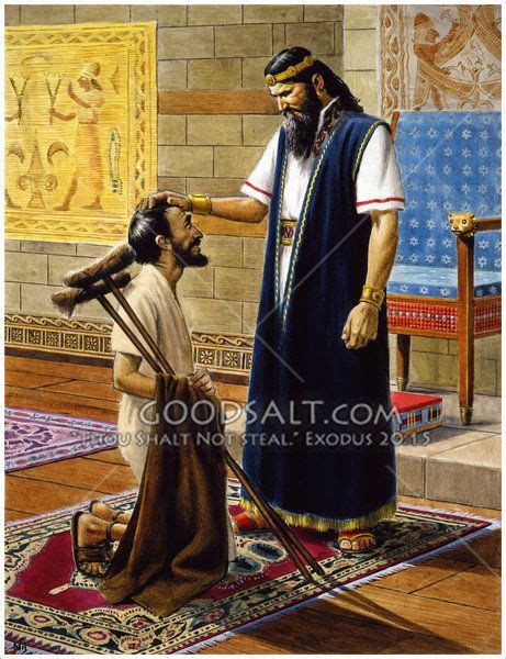 King David shows kindness to Mephibosheth. | Bible artwork, Famous art ...