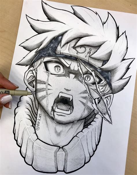 Hey everyone ! Another original drawing of Naruto I made a while ago ...