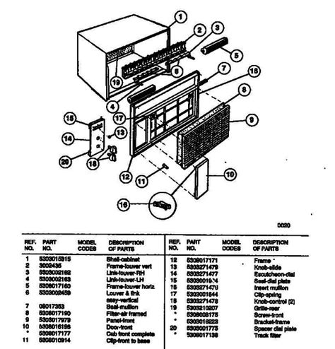 Frigidaire Air Conditioner Parts Diagram & Details - Diagram Lens