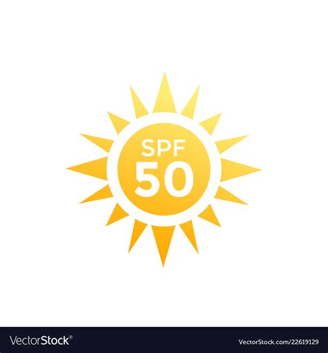 Uv sun protection spf 50 icon on white Royalty Free Vector