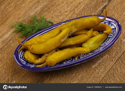 Pickled pepperoni pepper Stock Photo by ©AndreySt 135629410