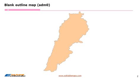 Lebanon Map with 9 Governorates and 26 Districts - Editable PowerPoint Maps