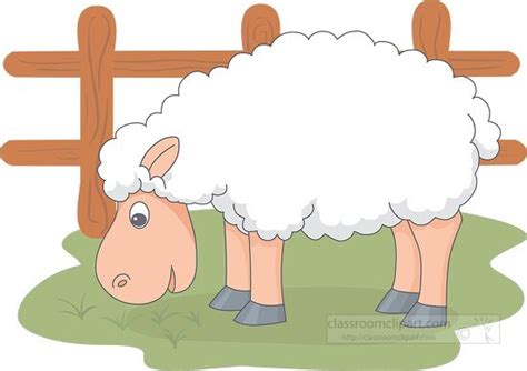 Farm Animal Clipart-farm animals sheep in field