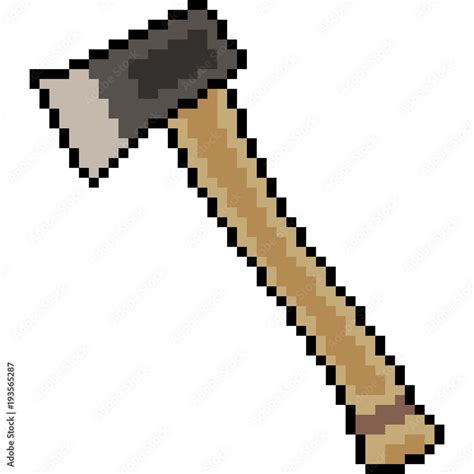 vector pixel art axe Stock Vector | Adobe Stock