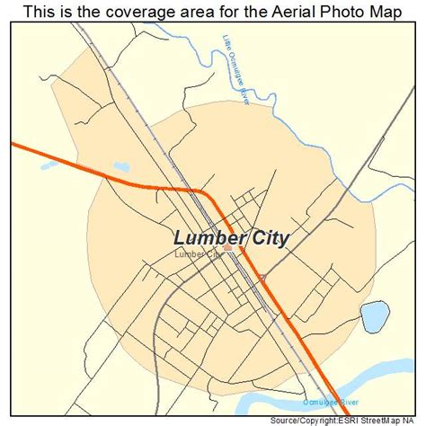 Aerial Photography Map of Lumber City, GA Georgia