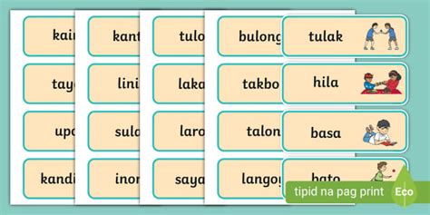 Mga Pandiwa Flashcards | Grade 1 | Twinkl (teacher made)