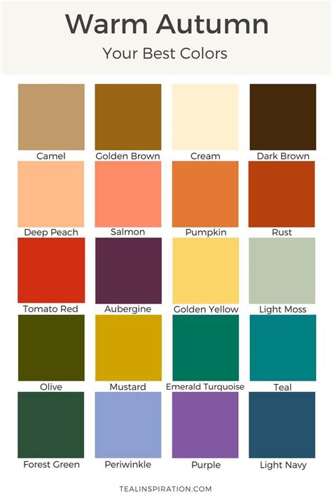 How to Find Your Best Colors | Skin color palette, Warm autumn, Warm skin tone