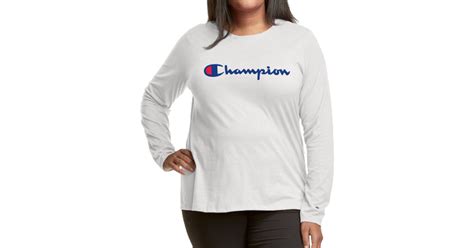 Champion Women's Athletics Script Logo Classic Long Sleeve Tee Plus ...