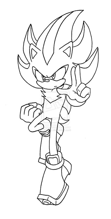 Shadow From Sonic Coloring Page - Coloring Home