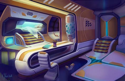 ArtStation - Sci-fi interior, Katarina Mass | Spaceship interior, Sci fi spaceship interior, Sci ...