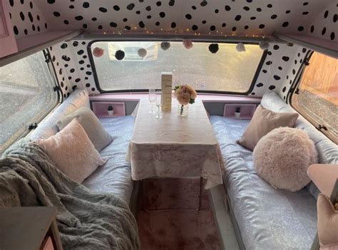 Scottish Couple Converts Run-Down Caravan into Pink Haven