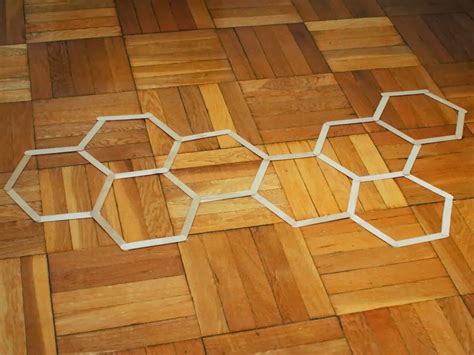 DIY Honeycomb Hexagon Popsicle Stick Wall Art | Pink Stripey Socks