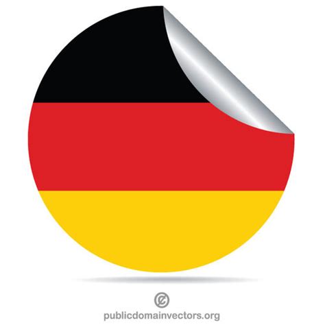 Free Vector German flag peeling sticker