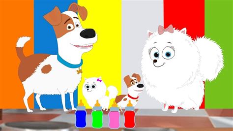 The Secret Life Of Pets - Gidget Max Colors Milk Bottles! SONGS FOR KIDS NURSERY RHYMES - YouTube