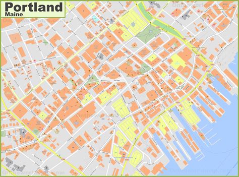 Portland Maine Street Map - California southern Map