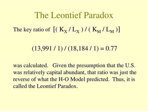 PPT - The Leontief Paradox PowerPoint Presentation, free download - ID ...