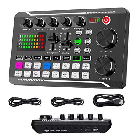 Professional Audio Mixer, SINWE Live Sound Card and Audio Interface with DJ Mixer Effects and ...