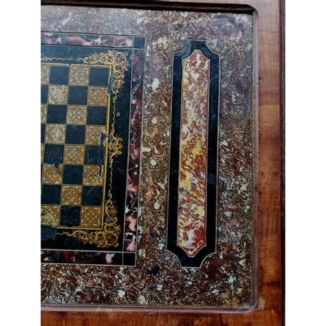 Antique American Faux Marble Painted Slate Chess Game Board | Chairish