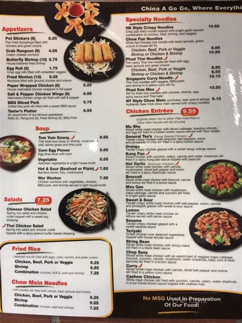 china a go go menu boulder city - Kaleigh Dozier